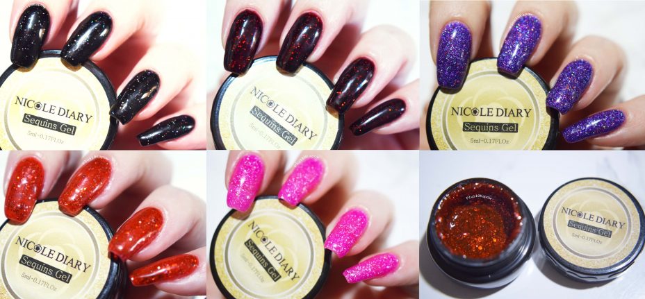 Nicole Diary Sequin Gel pots from Born Pretty Store Plus10Kapow